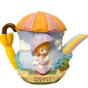 PRECIOUS MOMENTS By Enesco-April-Spring Seasonal Mini Teapot Item #607916